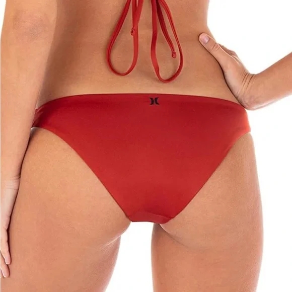 Hurley Women's Quick Dry Compression Surf Bikini Bottom Red Size XL - Picture 3 of 10